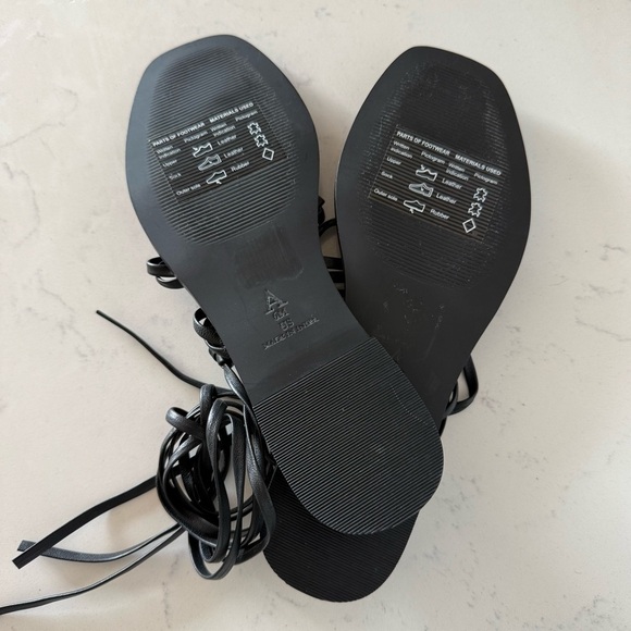 New Anthropologie knotted Ankle Strap Sandals Size: 6 - Picture 2 of 2